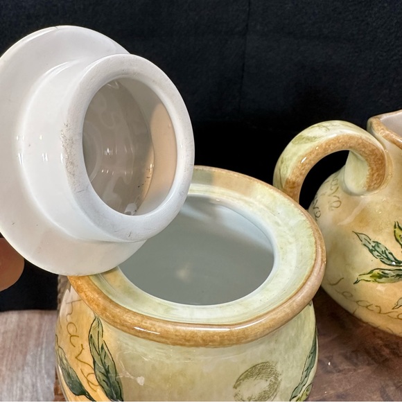 Maxcera Olive Beige Sugar & Creamer Set - Picture 6 of 13